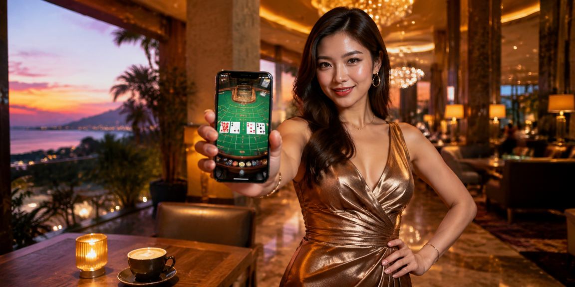 Meja baccarat kasino langsung bergaya Malaysia di Pulau Pinang dengan suasana mewah